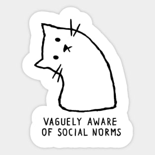 Vaguely Aware of Social Norms Sticker